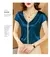 Blusa casual solta de cetim feminina, camisa de manga curta, moda sólida, borla