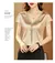 Blusa casual solta de cetim feminina, camisa de manga curta, moda sólida, borla - loja online