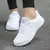 Mulheres sapatos casuais moda trabalho e andando malha sapatos planos tênis fem