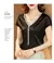 Imagem do Blusa casual solta de cetim feminina, camisa de manga curta, moda sólida, borla