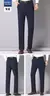 Calça trapezóide masculina, calça casual fina para negócios, pai de meia ida - loja online