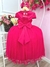 Vestido Infantil Pink Com Busto Nervura e Pérolas Damas (4554PK) na internet