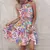 Vestido Halter estampado feminino, Babados, Linha A, Plissado, Casual, Curto, El na internet