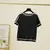 Camiseta feminina de malha fina, tops de manga curta, roupas casuais, camiseta f