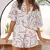 Conjunto de duas peças para mulher, camisa de manga curta com colarinho, calções de botão e perna larga, roupa larga branca, 8655, verão na internet