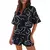Conjunto de duas peças para mulher, camisa de manga curta com colarinho, calções de botão e perna larga, roupa larga branca, 8655, verão - comprar online