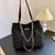 Bolsa de diamantes Bling feminina, grande capacidade, couro PU, grande designer - loja online