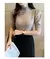 Coreano blusa de manga puff de malha para as mulheres, magro regata, camisa casu - loja online