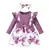 Vestido de princesa floral manga longa para crianças, vestido formal para menin - loja online