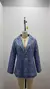 Casaco xadrez de gola slim fit feminino, cardigan, moda, outono, inverno, 2023 - Irislandia Variedades