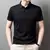 Camisa polo manga curta de seda gelo masculina, camiseta leve com lapela, top ex - comprar online