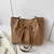 Imagem do Bolsa tote de veludo da moda, bolsa de ombro de cor sólida, bolsa casual femini