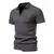 Camisa Henley slim fit masculina, camiseta de algodão, manga curta, jogger casu - comprar online