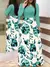 2023 estilo europeu e americano floral impressão cor combinando vestido de mang - comprar online