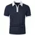 Camisa polo de manga curta monocromática masculina, camisola de lapela, tops le