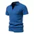 Camisa Henley slim fit masculina, camiseta de algodão, manga curta, jogger casu - loja online