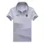 Imagem do Camisa polo de manga curta bordada casual masculina, blusa de cor sólida, moda