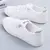 Sapatos brancos respiráveis para mulheres, tênis aprimorado com renda, calçad - comprar online