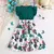 Vestido de princesa sem mangas para crianças, verde esmeralda, vestido floral p - loja online