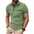 Polo de manga curta de botão masculino, cor sólida, lapela, leve, virada para - comprar online