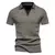 Camisa Henley slim fit masculina, camiseta de algodão, manga curta, jogger casu - loja online
