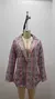 Casaco xadrez de gola slim fit feminino, cardigan, moda, outono, inverno, 2023 - Irislandia Variedades