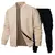 Imagem do Conjunto de calças bomber masculinas varsity, camisolas casuais, chapéu despor