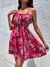 Europeu e Americano Novo 2023 Verão Elegante Vestido Sem Mangas Pulôver Imprim