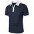 Camisa polo de manga curta monocromática masculina, camisola de lapela, tops le - Irislandia Variedades