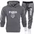 Moletom com capuz listrado e calça treino masculino, roupas esportivas masculin - Irislandia Variedades