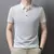 Camisa polo manga curta de seda gelo masculina, camiseta leve com lapela, top ex - comprar online