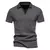 Camisa Henley slim fit masculina, camiseta de algodão, manga curta, jogger casu