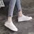 Imagem do Novos sapatos brancos femininos moda confortáveis apartamentos rendas até sapa