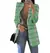Casaco xadrez de gola slim fit feminino, cardigan, moda, outono, inverno, 2023 na internet