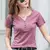 Camiseta de manga curta para as mulheres, algodão, sólido, solto, casual, hara - Irislandia Variedades
