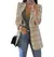 Casaco xadrez de gola slim fit feminino, cardigan, moda, outono, inverno, 2023 - comprar online