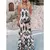 Vestido longo bohi solto estampado sem mangas feminino, vestido de verão casual na internet