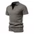 Camisa Henley slim fit masculina, camiseta de algodão, manga curta, jogger casu - loja online