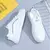 2024 novo tênis branco feminino primavera outono dedo do pé redondo sapatos ve - Irislandia Variedades