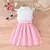 Vestido bordado com babados para crianças, Vestido sem mangas para menina, Vest