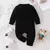 Urso dos desenhos animados Tiny Button Onesies para o bebê recém-nascido, maca na internet