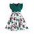 Vestido de princesa sem mangas para crianças, verde esmeralda, vestido floral p na internet