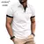 Camisa polo de manga curta masculina, camiseta estampada, lapela, passeio, grand - Irislandia Variedades