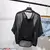 Camisa leopardo chiffon para as mulheres, blusa casual, roupas sexy listrada, me - loja online