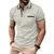 Polo de manga curta de botão masculino, cor sólida, lapela, leve, virada para - Irislandia Variedades