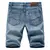 Shorts jeans stretch masculino, jeans curto e reto, azul escuro, design de moda, - comprar online