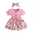 Vestido de verão para bebês de 0 a 3 anos, manga curta, bonito, design floral,