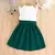 Vestido bordado com babados para crianças, Vestido sem mangas para menina, Vest - comprar online