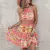 Vestido Halter estampado feminino, Babados, Linha A, Plissado, Casual, Curto, El - comprar online