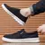 Novos sapatos de lona masculinos na moda versátil apartamentos confortáveis sa - comprar online